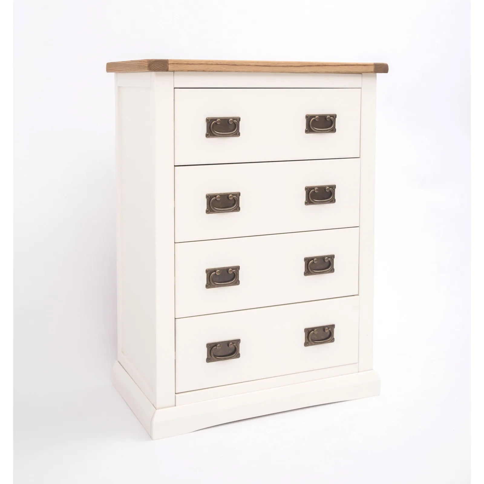 Cabinet Bits Cosenza 4 Drawer Chest of Drawers Bras Drop Handle in Off-White 2