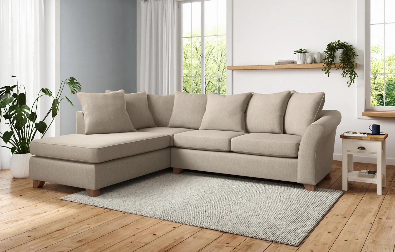 M&S Abbey Scatterback Corner Chaise Sofa (Left-Hand)
