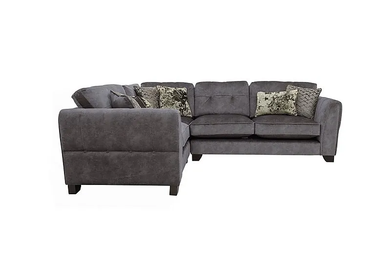 Mariah Small Fabric Classic Back Left Hand Facing Corner Sofa - Dapple Moleskin