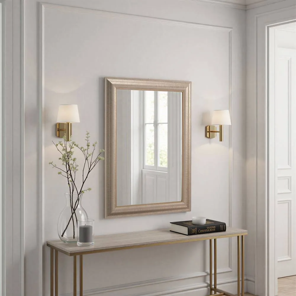 Yearn Mirrors Textured Gold Bevelled Wall Mirror 3