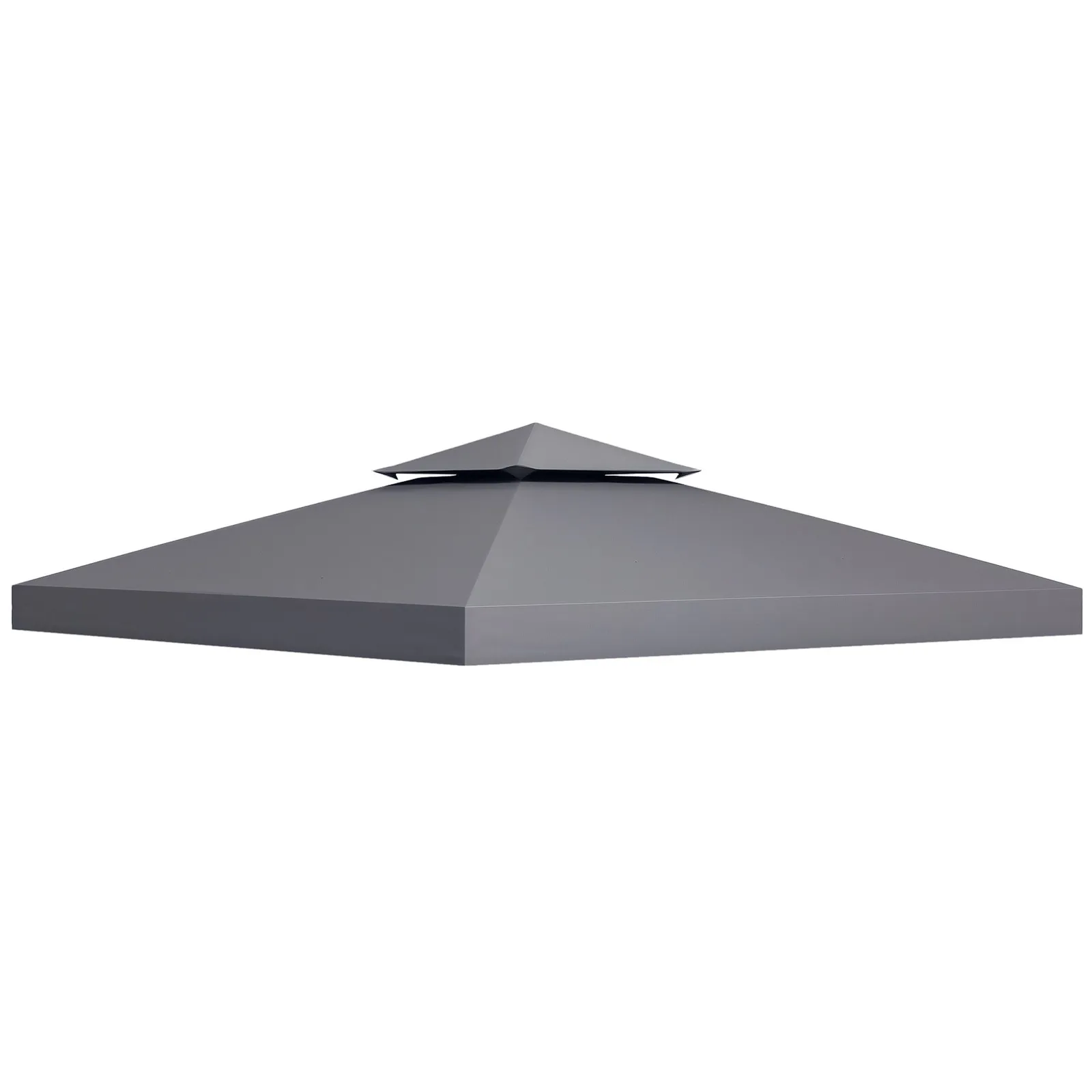 OUTSUNNY 3(m) 2 Tier Garden Gazebo Top Cover Replacement Canopy Roof in Grey 2