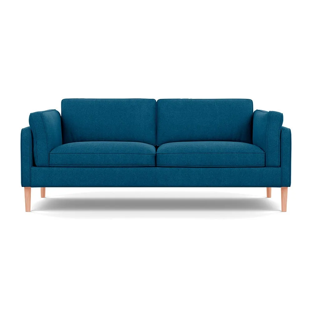 Heal's Sonno 3 Seater St Moritz Wool Teal Natural Feet 1