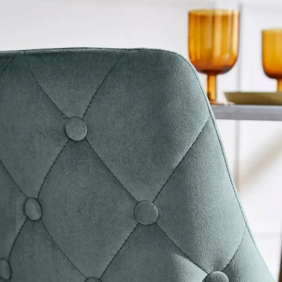 Ariana Set of 2 Dining Chairs, Velvet 3