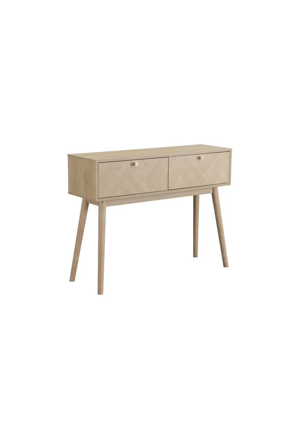 Birlea Herringford Console Table Hall Table Dressing Table Oak Parquet Design in Brown 4