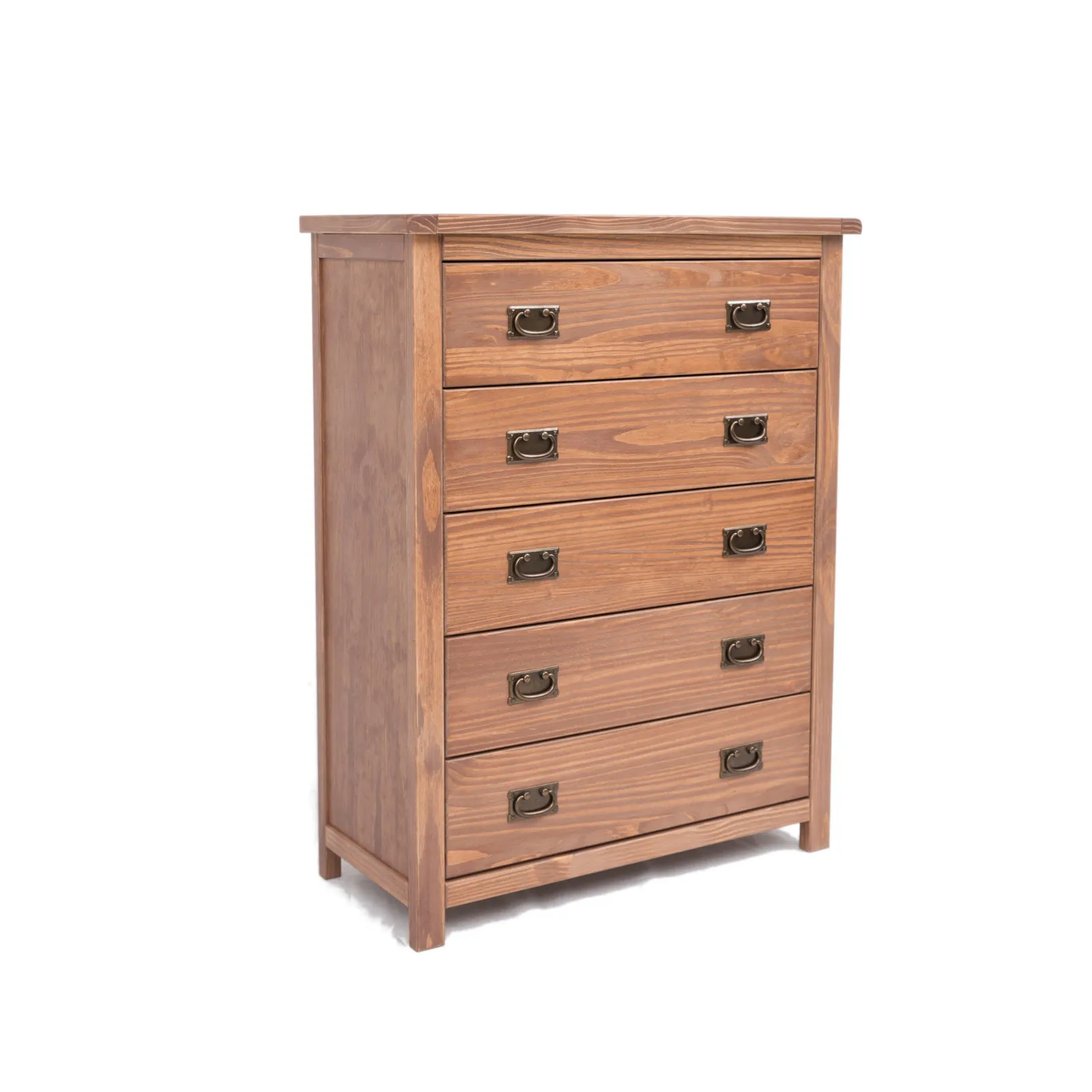 Cabinet Bits Padua 5 Drawer Chest of Drawers Bras Drop Handle in Brown 2