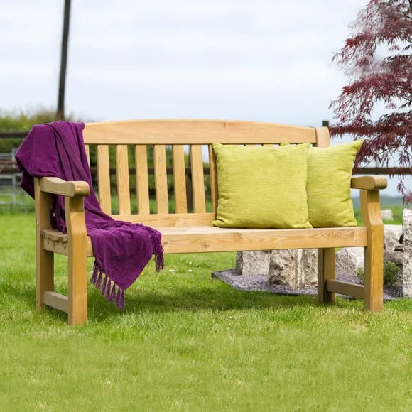 Emily 3 Seater Wooden Bench 2