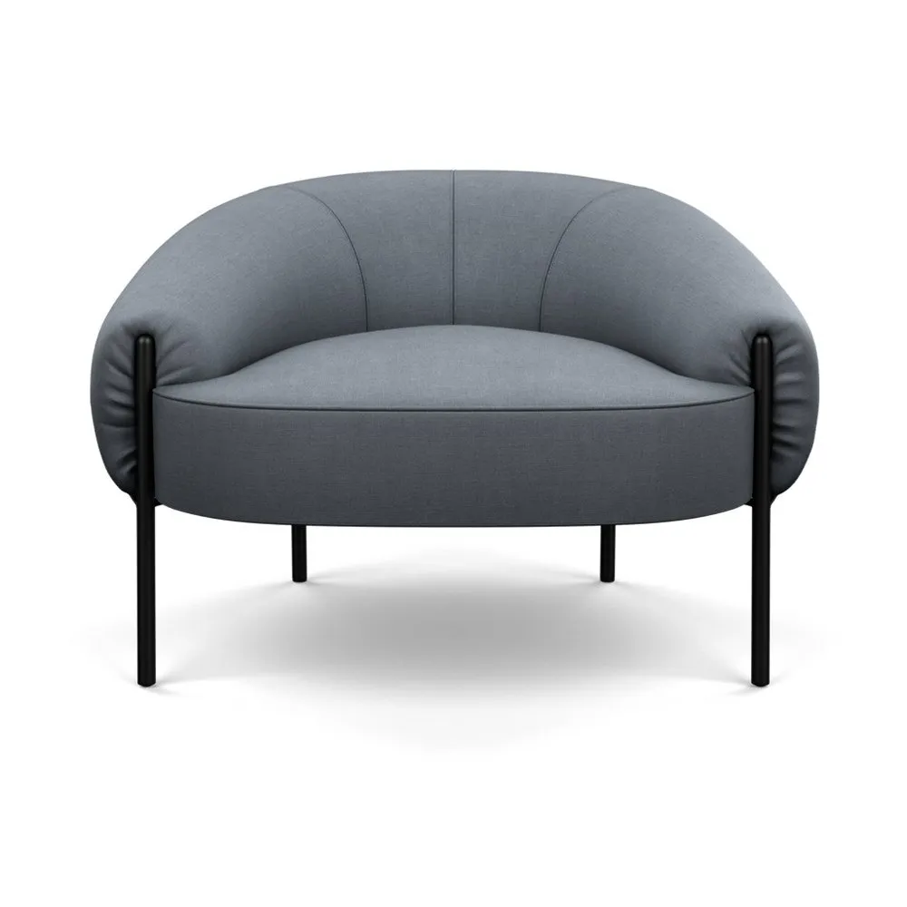 Heal's Isola Armchair Siena Cotton Shale Grey Black Feet