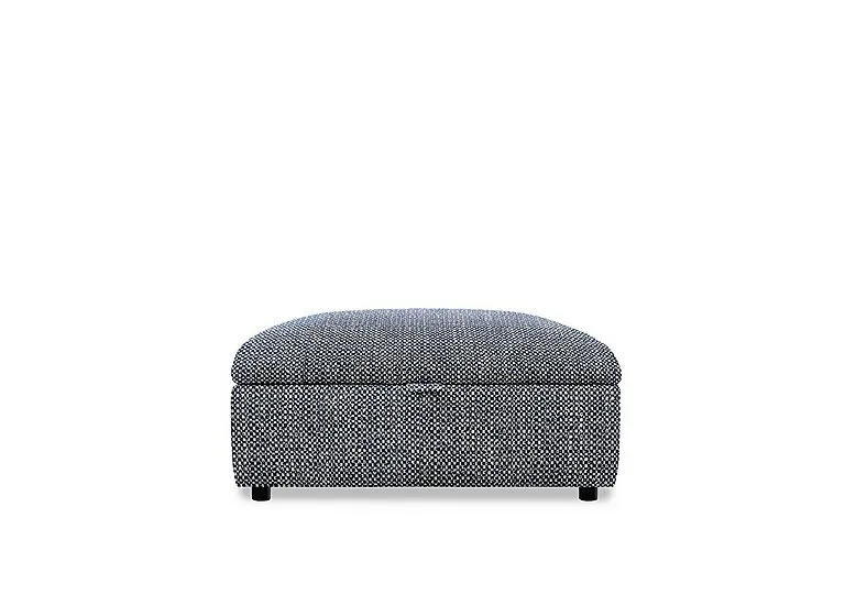 Hudson 23 Fabric Storage Stool - Metric Navy