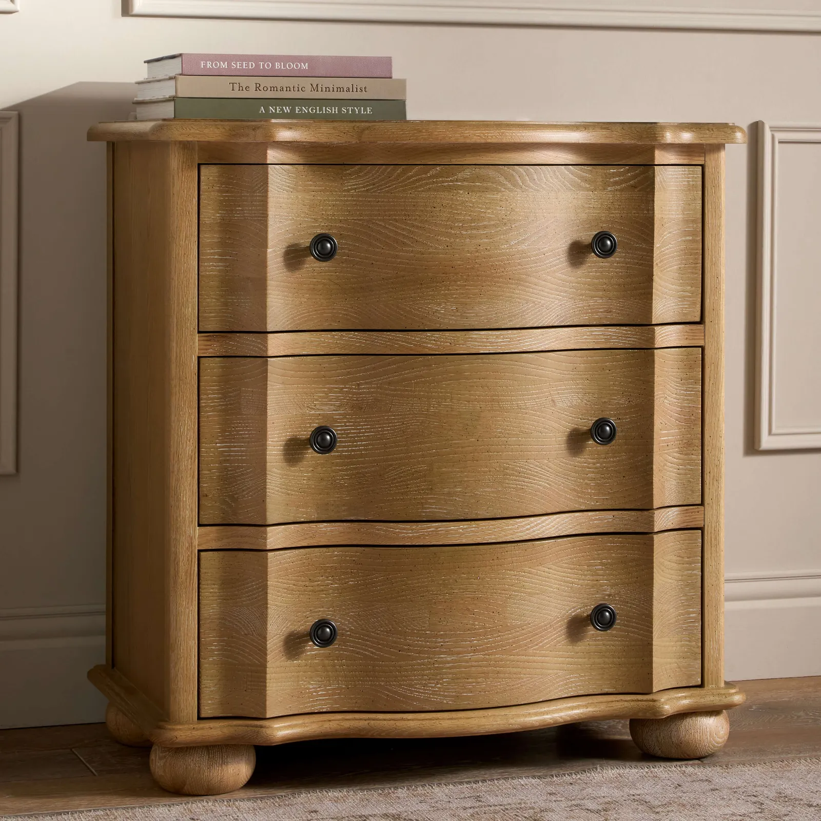 Aureum 3 Drawer Chest, Weathered Oak