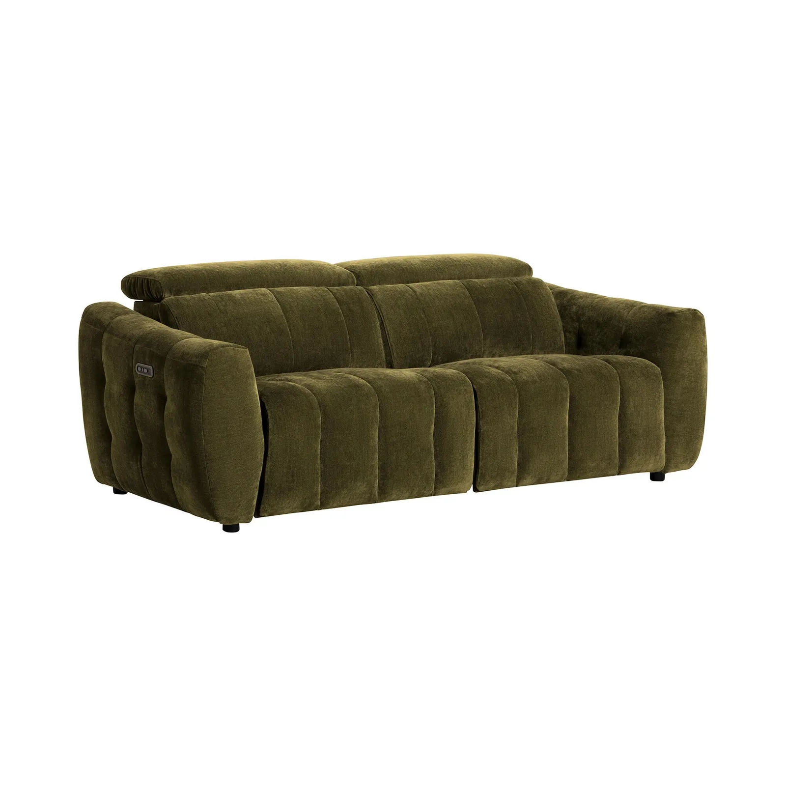 Montgomery 2.5 Power Seater & Headrest, Green Fabric | Barker & Stonehouse 2