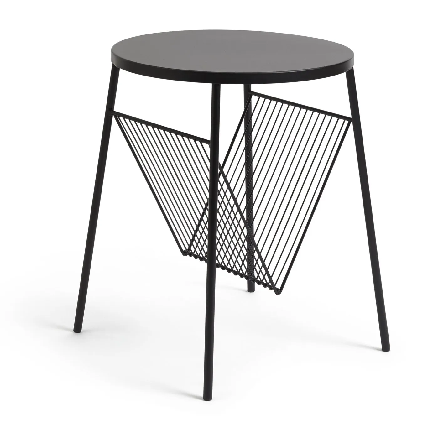 Habitat Mid Century Record Holder Table - Black