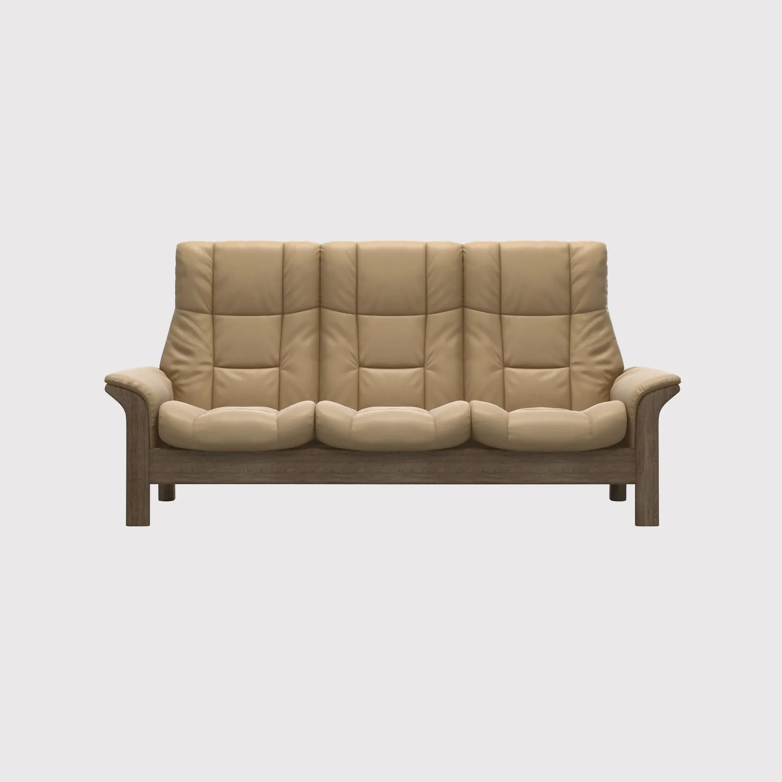 Stressless Windsor 3 Seater Recliner Sofa, Neutral Leather | Barker & Stonehouse 1