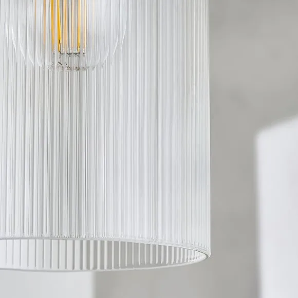 Sterling Ribbed Adjustable Pendant Light 4