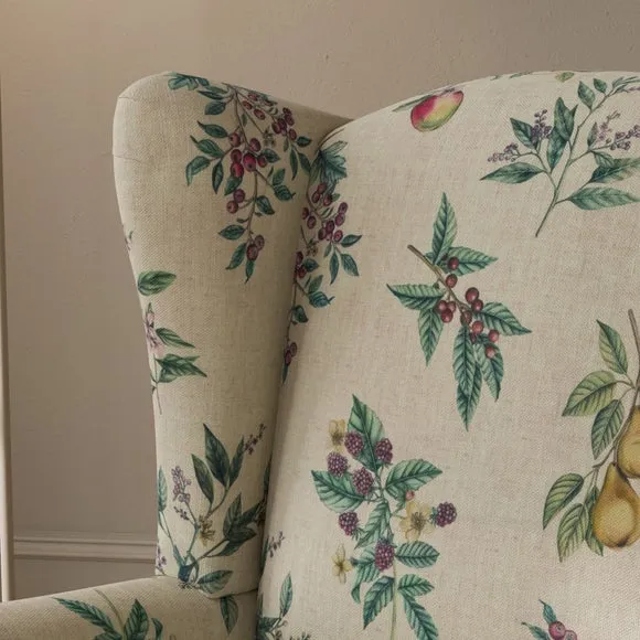 Charnwood Botanical Orchard Print Scroll Armchair 3