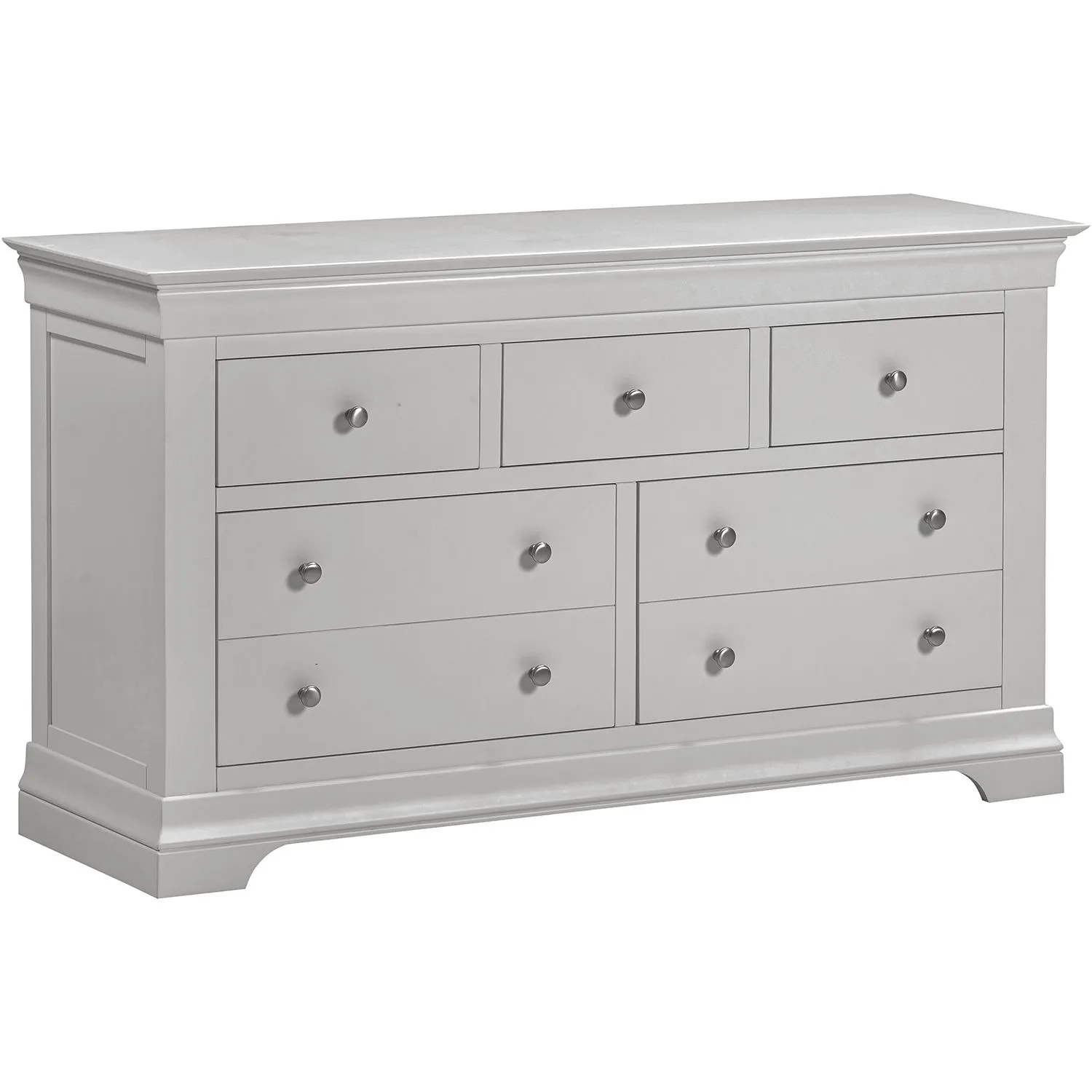 Seconique Bordeaux 3+2 Drawer Chest (Fully Assembled) in Light Grey 2
