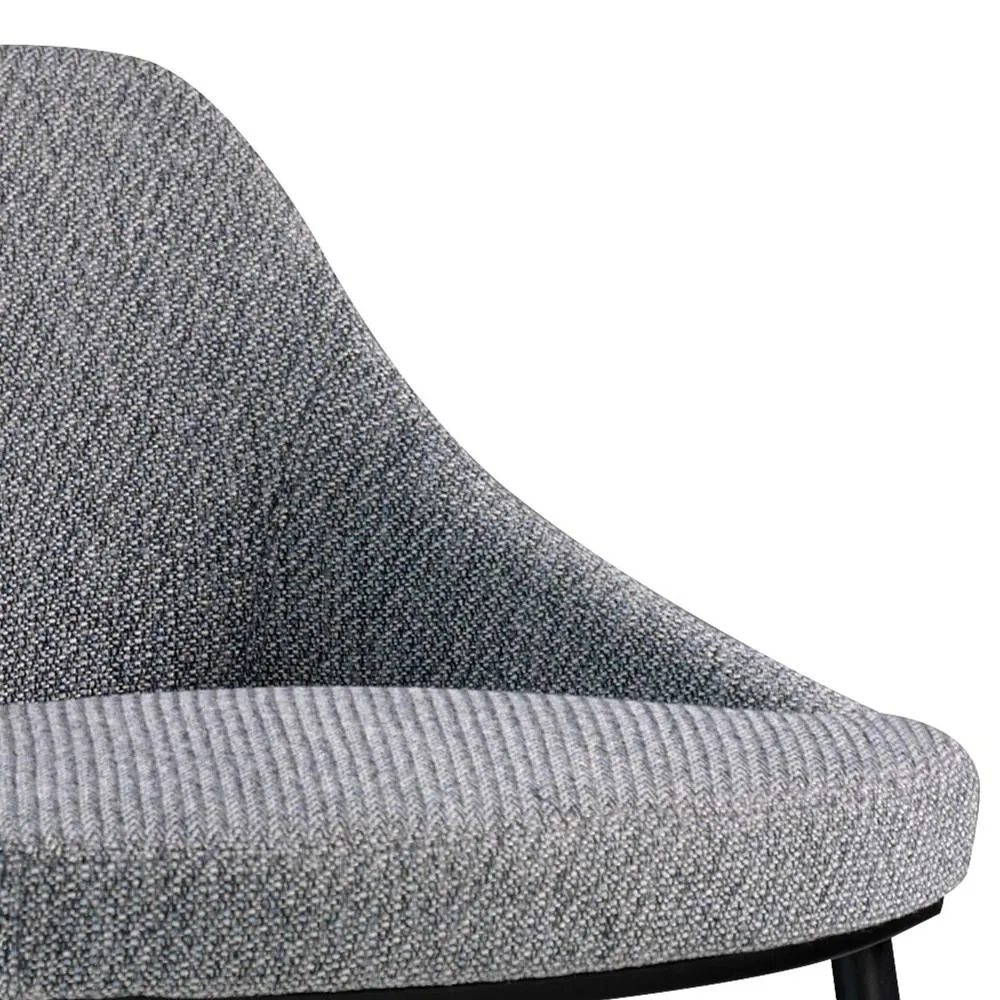 Angel Cerda Grey Fabric Kitchen Stool 49x53x90 cm 5