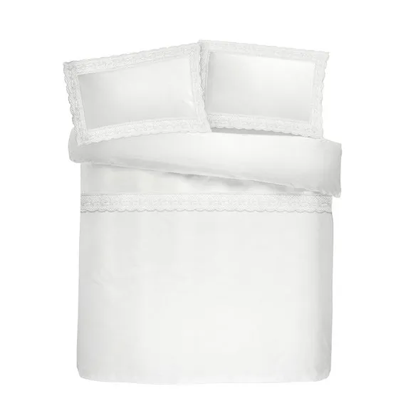 Serene Renaissance White Duvet Cover and Pillowcase Set 4