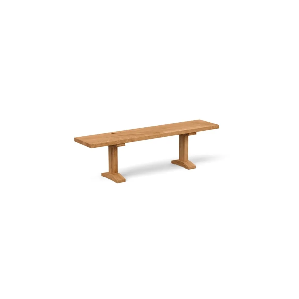 Heal's Lisbon Bench 200x35cm Natural Oiled Oak Straight Edge Not Filled