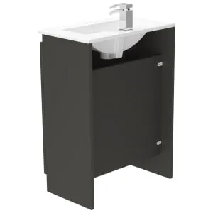 Newland Midnight Mist Slimline Basin Floorstanding Unit - 600mm 2