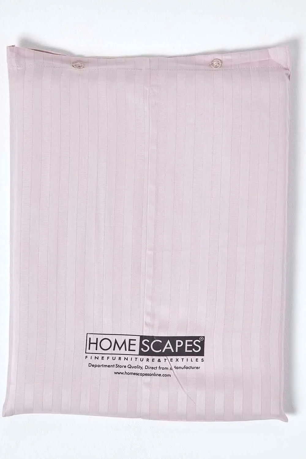 Homescapes Egyptian Cotton Satin Stripe Flat Sheet 330 Thread Count in Dusty Pink 5