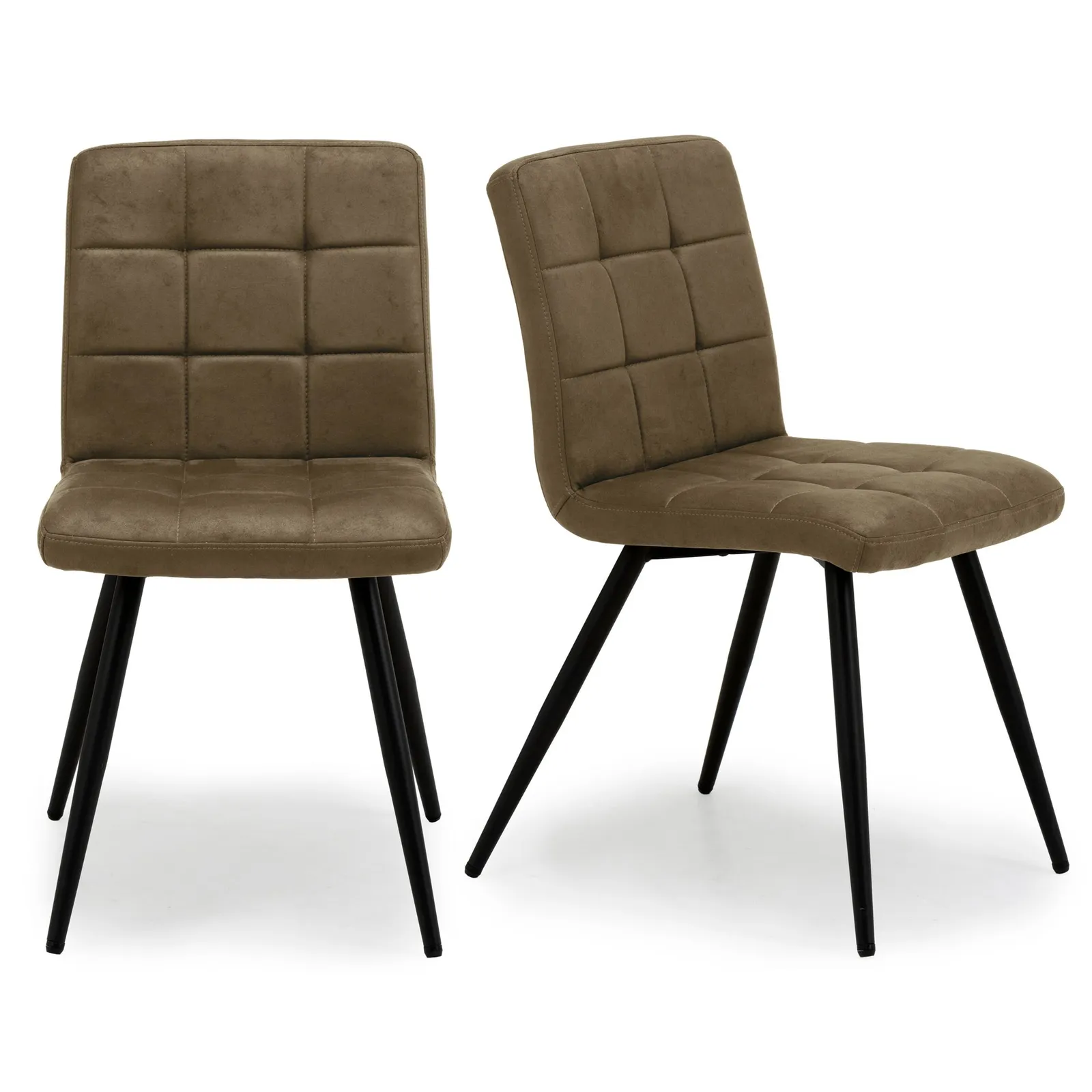 Porter Set of 2 Dining Chairs Tan Microsuede Tan