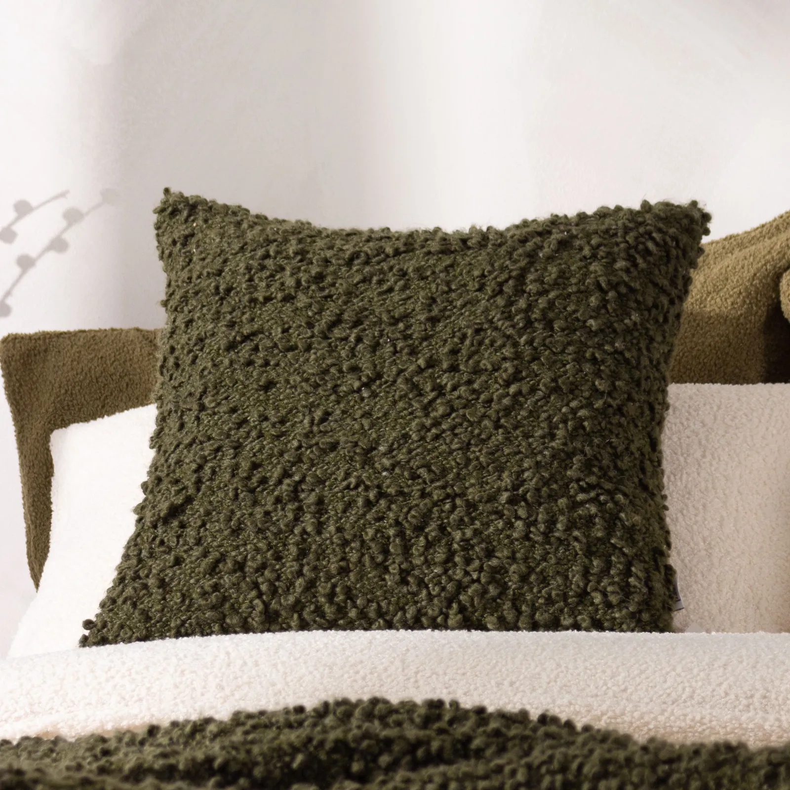 Yard Ulsmere Boucle Cushion in Green 1