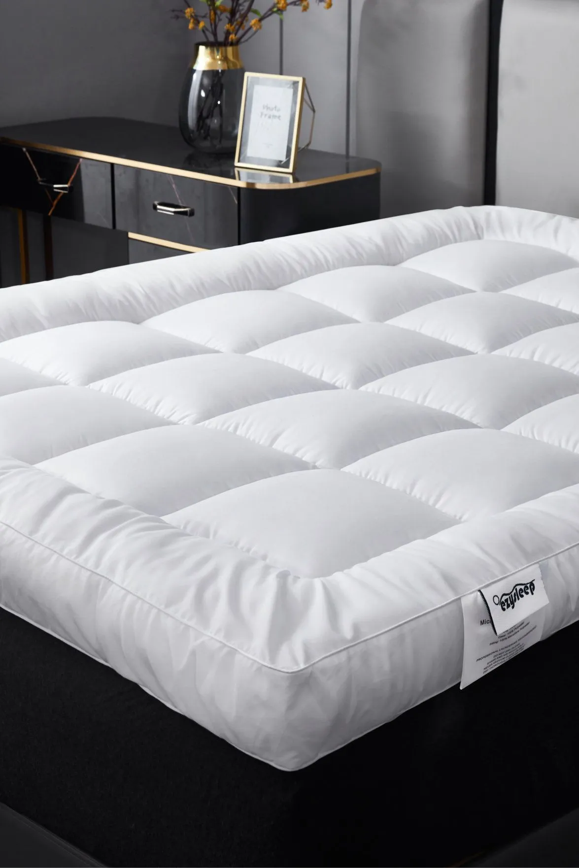 Ezysleep 2.5 Inch Thick Super Soft Mattress Topper King, White
