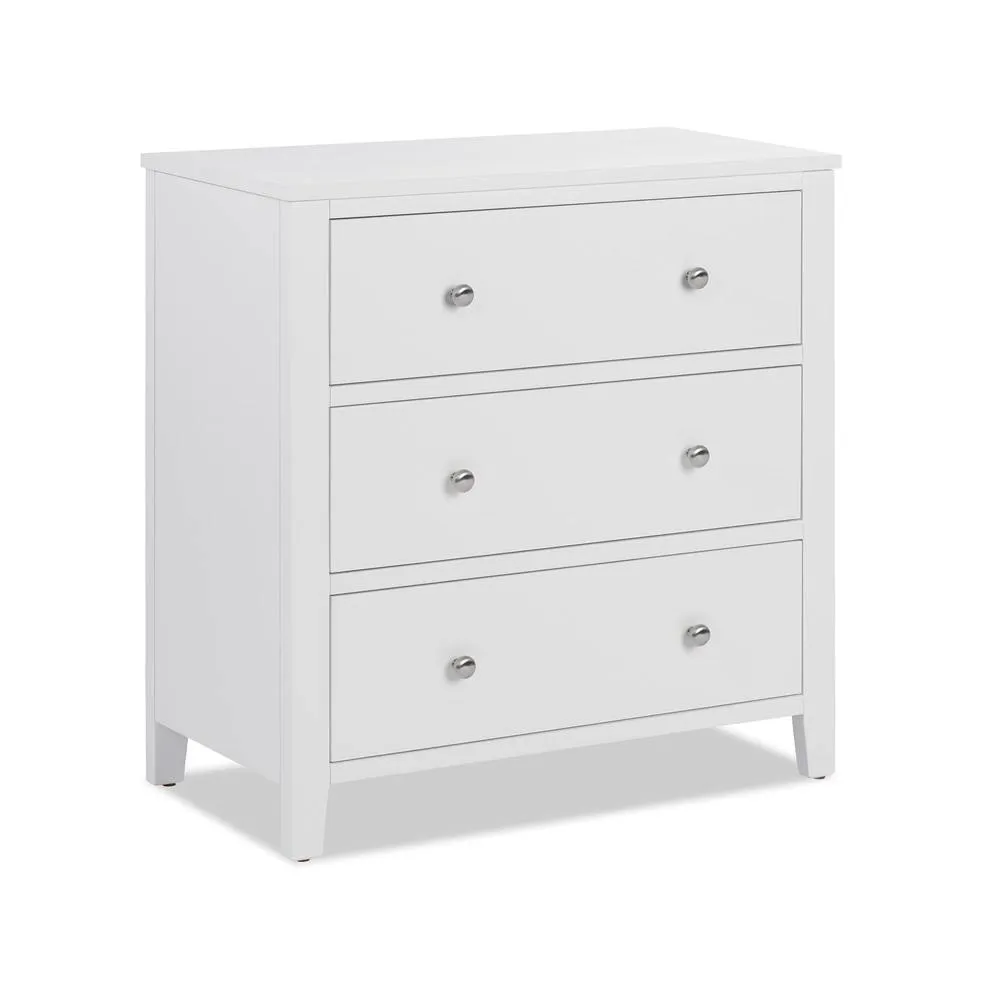 Statement Furniture Brooklyn 3 Drawer Chest of Drawers in White 5