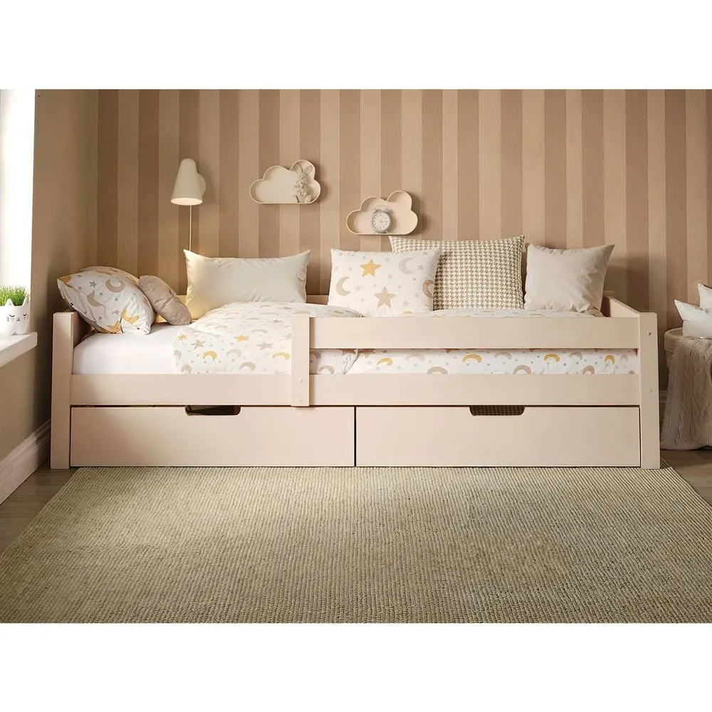Flair Milo Single Bed with Storage in Beige 1