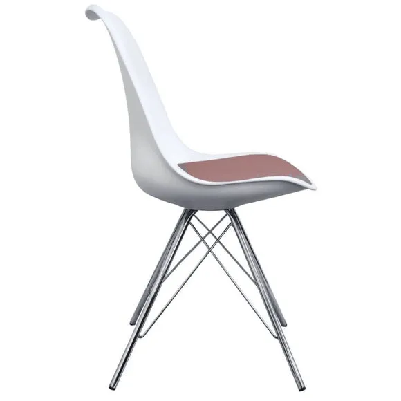 Fusion Living Soho White Plastic Dining Chair 4