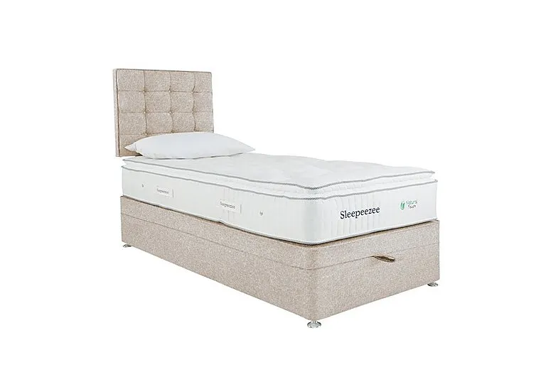 Natural Touch 2000 Pillowtop End Ottoman Divan Set - Single - Tweed Cream