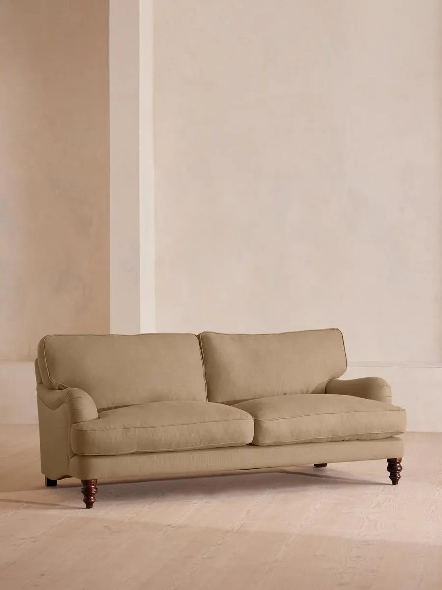 Arundel Three Seater Sofa, Linen, Wheat
