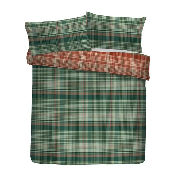 Dreams & Drapes Bennet Check 100% Cotton Duvet Cover & Pillowcase Set 4