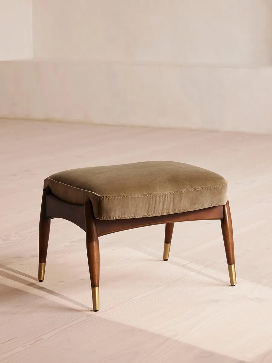 Theodore Footstool, Velvet, Truffle