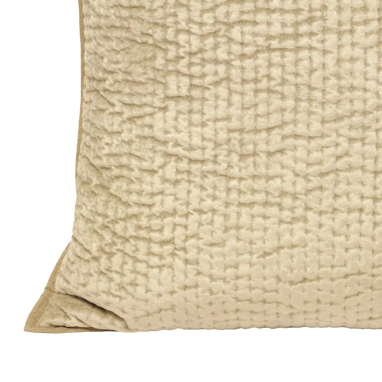 Paoletti Brooklands Polyester Filled Cushion Viscose Cotton Champagne, Gold 2