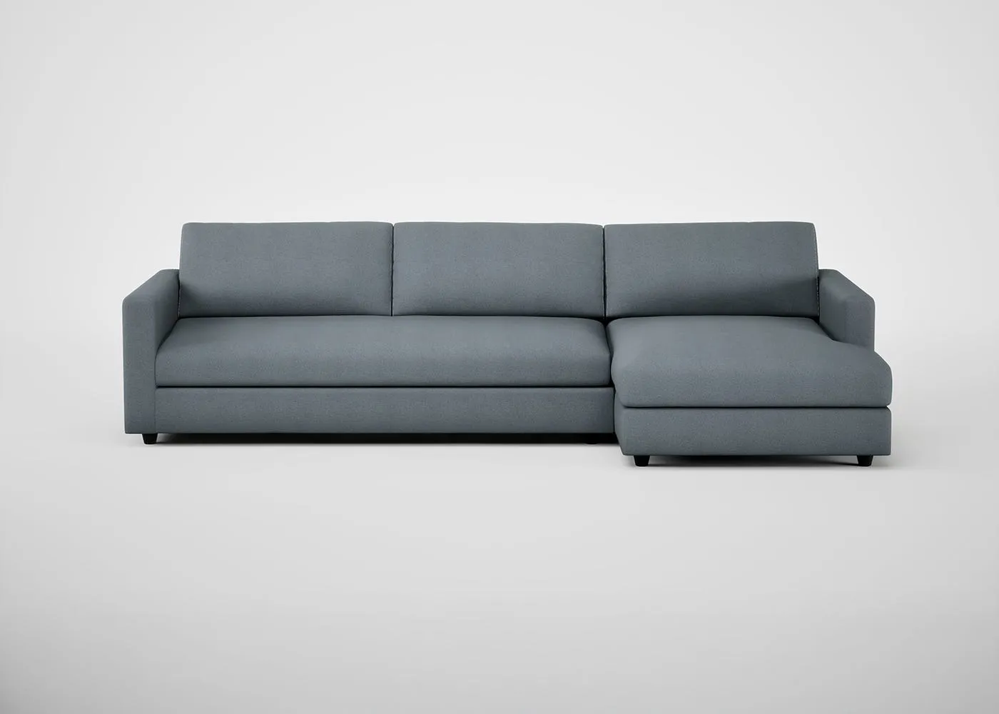 Heal's Nimbus Complete 4 Seater Corner Chaise RHF Capelo Linen Cotton Mineral Black Feet 1