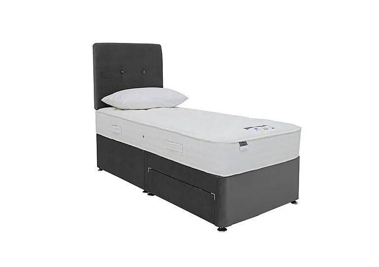 Eco Pocket Divan Set With No Storage - Single - Luxury Charcoal