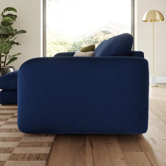 Luca Matte Soft Velvet Reversible Corner Chaise Sofa 2
