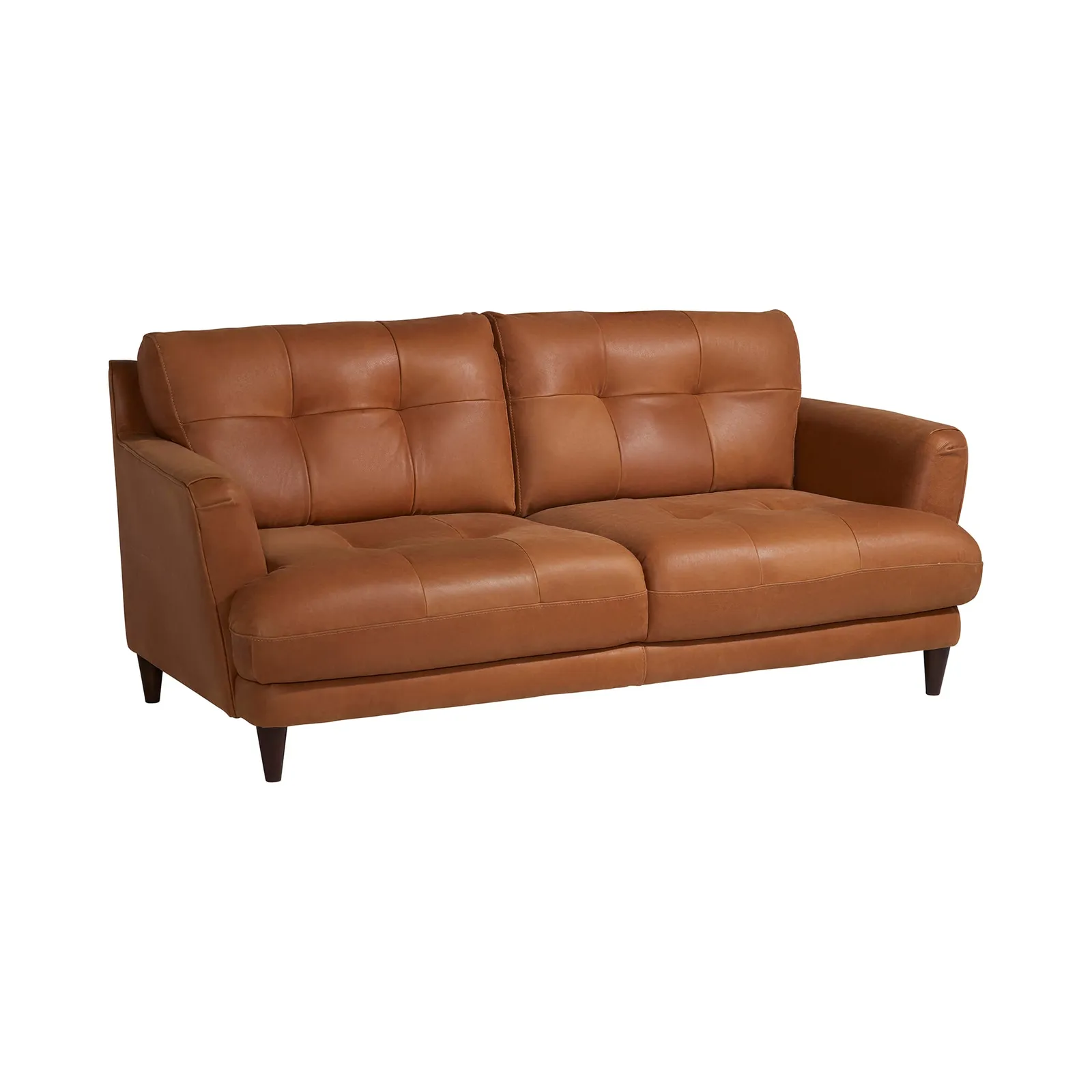 Aldo Loveseat Sofa, Brown Leather | Barker & Stonehouse 3