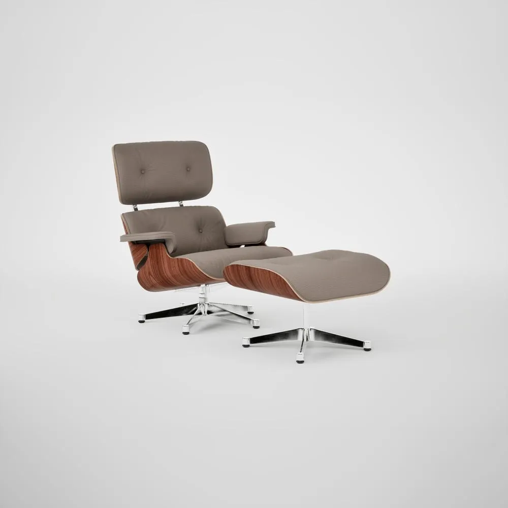 Vitra Eames Lounge Chair & Ottoman Santos Palisander Contemporary L50 71 Sand Polished Base 04 1