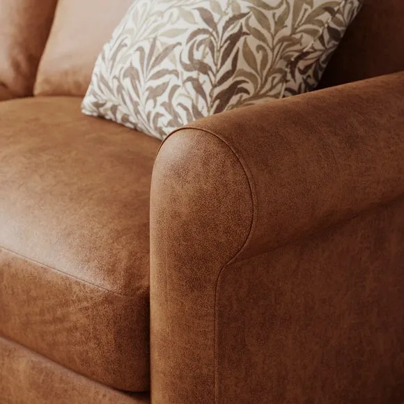 Maeve Compact Faux Leather Corner Chaise Sofa 4