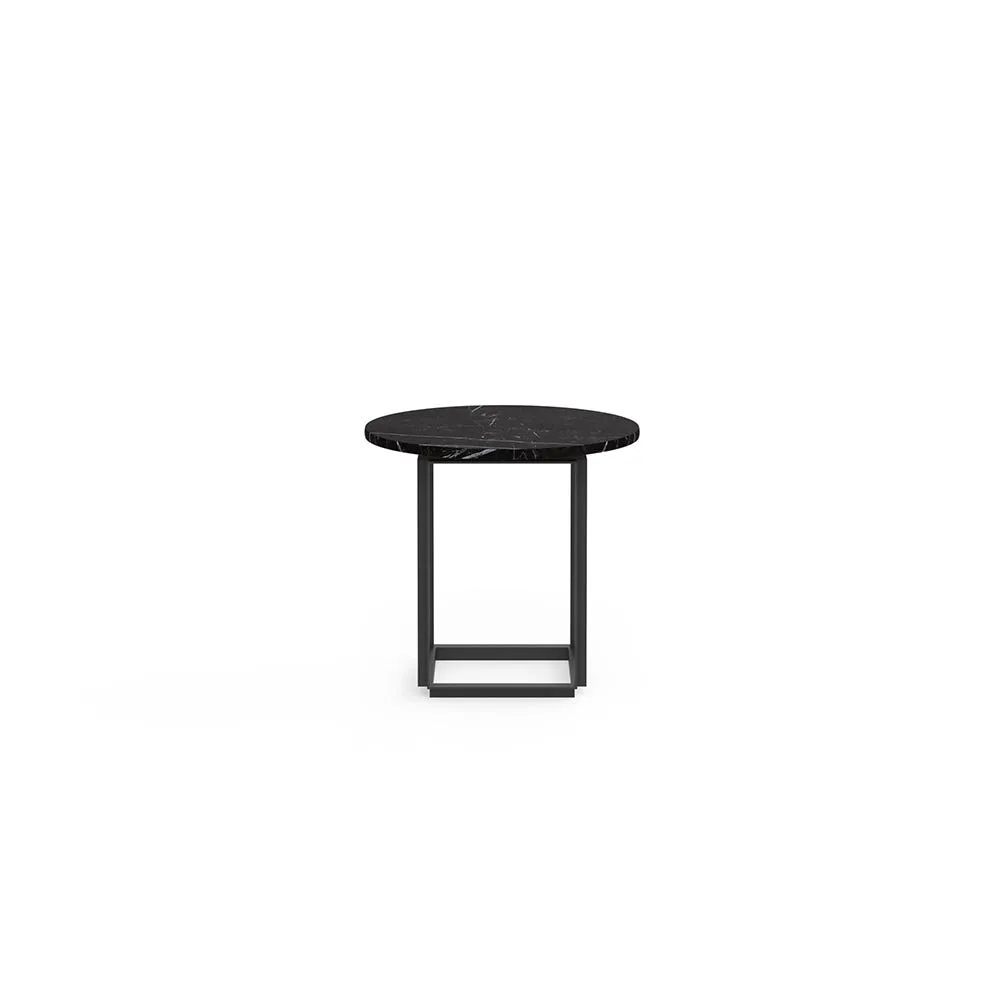 New Works Florence Side Table 50cm Black Marquina Black Frame 2