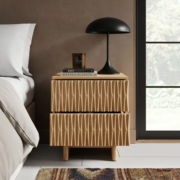 Inga 2 Drawer Bedside Table 2
