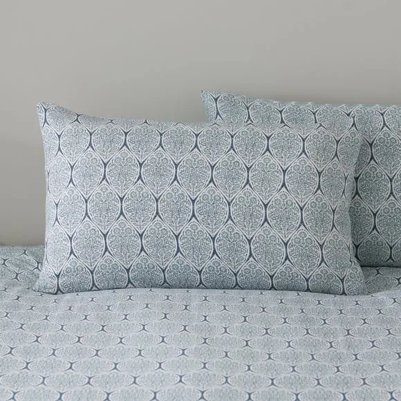 Tove Woodblock 100% Cotton Duvet Cover & Pillowcase Set 2