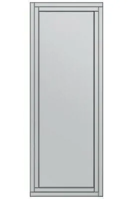 MirrorOutlet Luxford All Glass Bevel Cheval Dress Mirror 5ft7 x 1ft11 170cm x 58cm in Silver 4