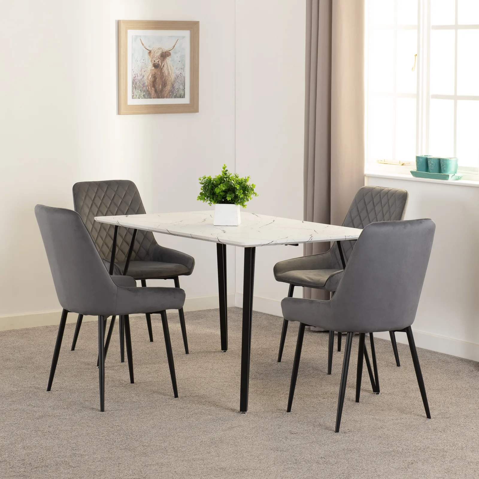 Seconique Marlow & Avery Dining Set in Grey 1