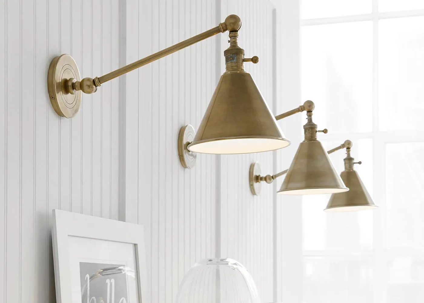 Visual Comfort Boston Functional Double Arm Library Wall Light Bronze 3