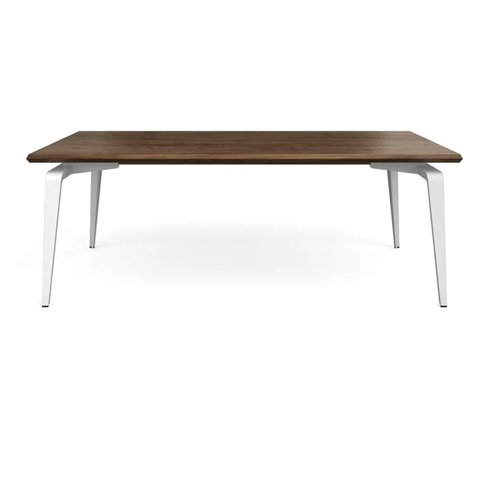 Ligne Roset Odessa Dining Table European Walnut White Legs 200 x 98cm