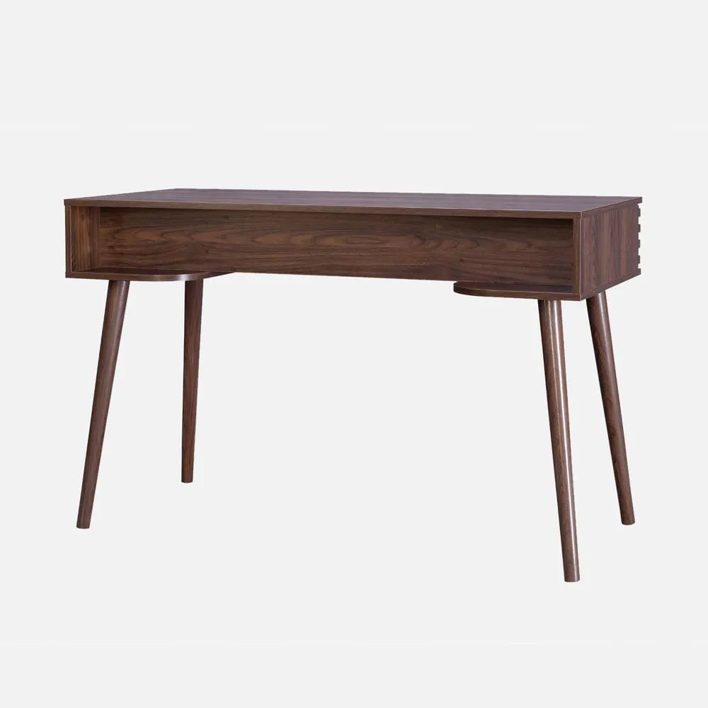 sweeek 2-drawers Wooden Effect Desk in Dark Brown 3