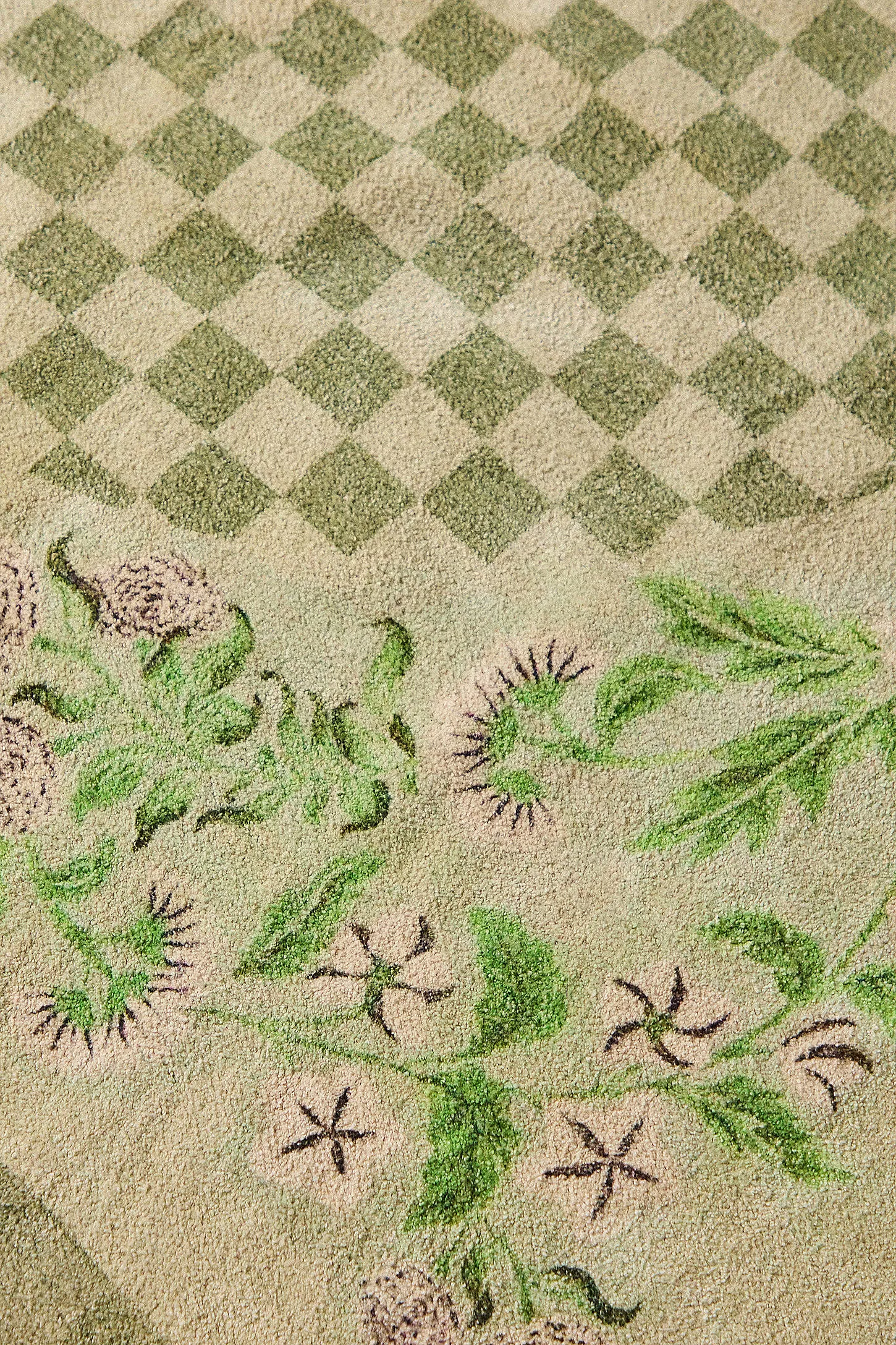 Devora Floral 5x7ft / 150x210cm Rug - Light Green 3